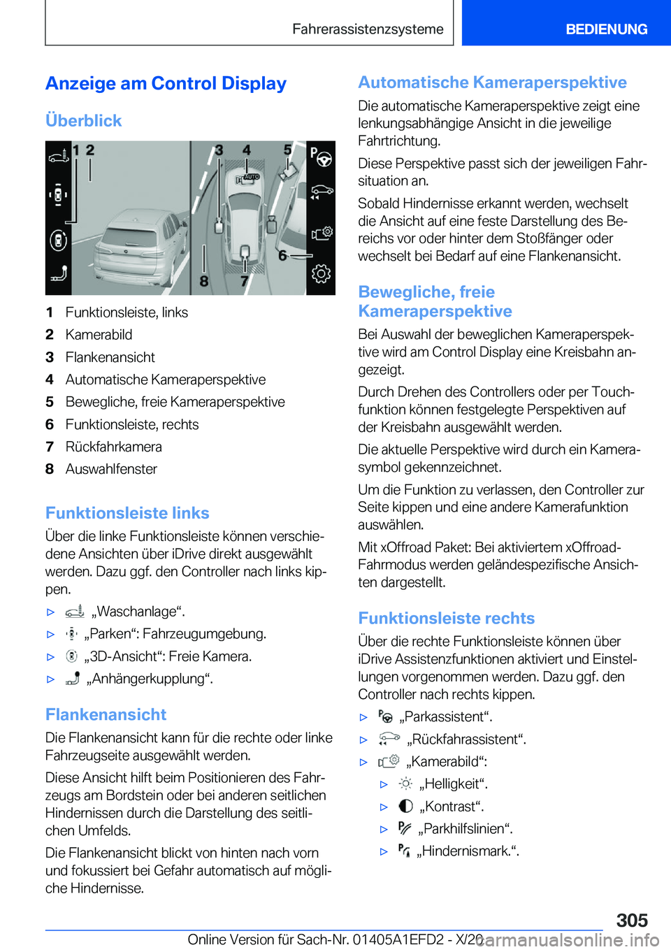 BMW X7 2021  Betriebsanleitungen (in German) �A�n�z�e�i�g�e��a�m��C�o�n�t�r�o�l��D�i�s�p�l�a�y
�