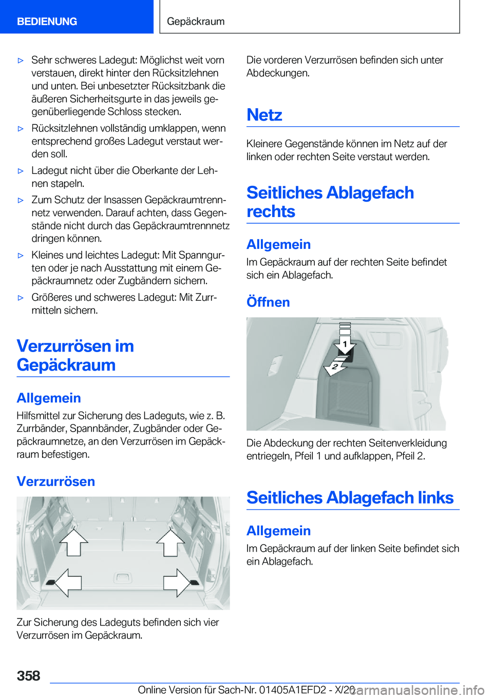 BMW X7 2021  Betriebsanleitungen (in German) x�S�e�h�r��s�c�h�w�e�r�e�s��L�a�d�e�g�u�t�:��M�