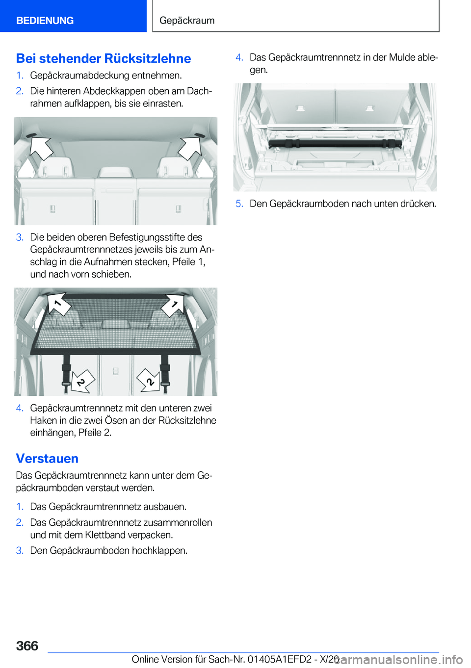 BMW X7 2021  Betriebsanleitungen (in German) �B�e�i��s�t�e�h�e�n�d�e�r��R�