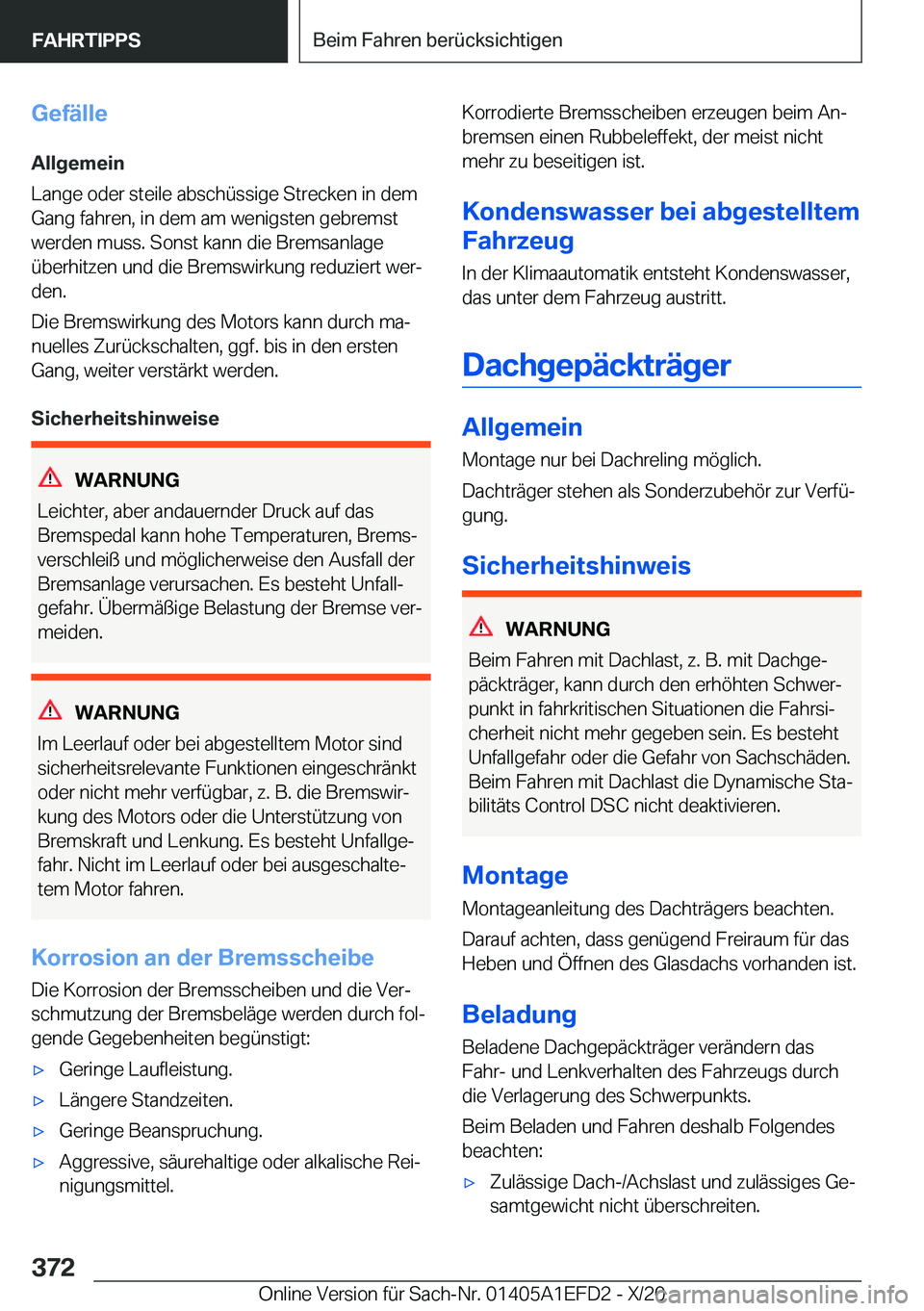 BMW X7 2021  Betriebsanleitungen (in German) �G�e�f�