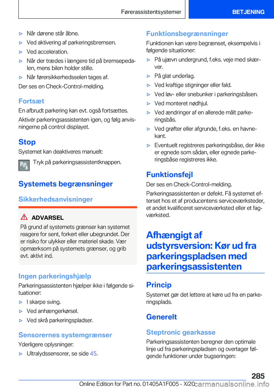 BMW X7 2021  InstruktionsbØger (in Danish) 'x�N�å�r��d�