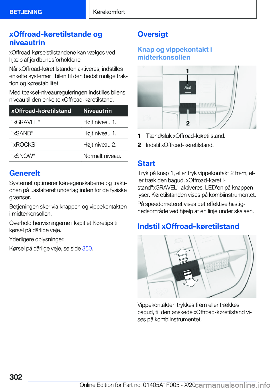 BMW X7 2021  InstruktionsbØger (in Danish) �x�O�f�f�r�o�a�d�-�k�