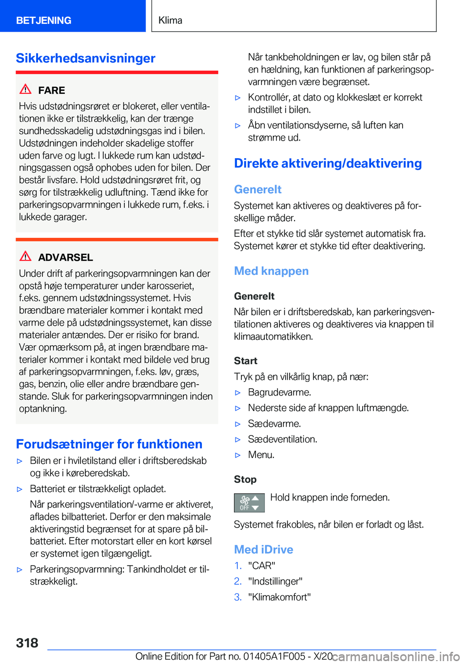 BMW X7 2021  InstruktionsbØger (in Danish) �S�i�k�k�e�r�h�e�d�s�a�n�v�i�s�n�i�n�g�e�r
�F�A�R�E
�H�v�i�s��u�d�s�t�