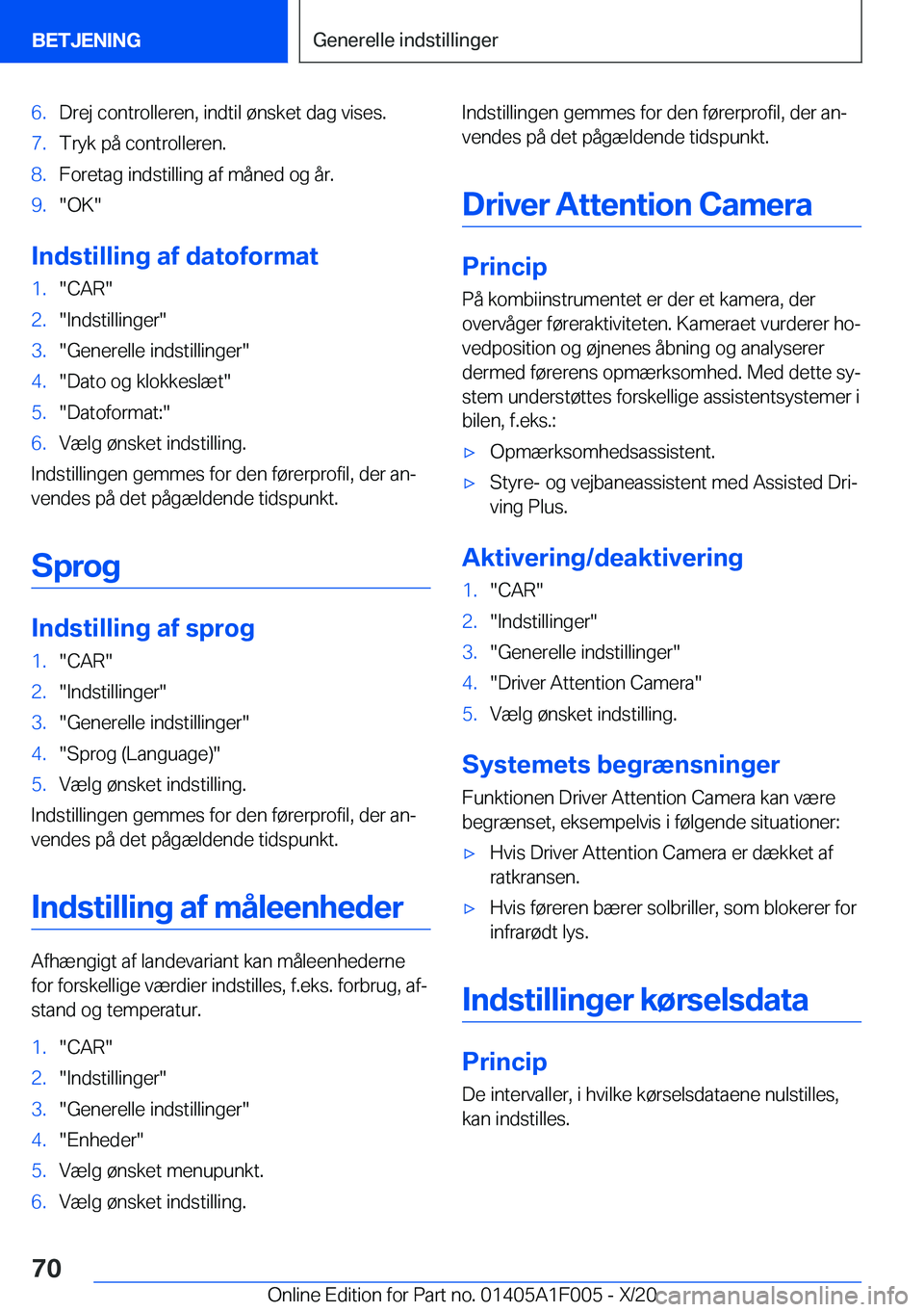 BMW X7 2021  InstruktionsbØger (in Danish) �6�.�D�r�e�j��c�o�n�t�r�o�l�l�e�r�e�n�,��i�n�d�t�i�l��