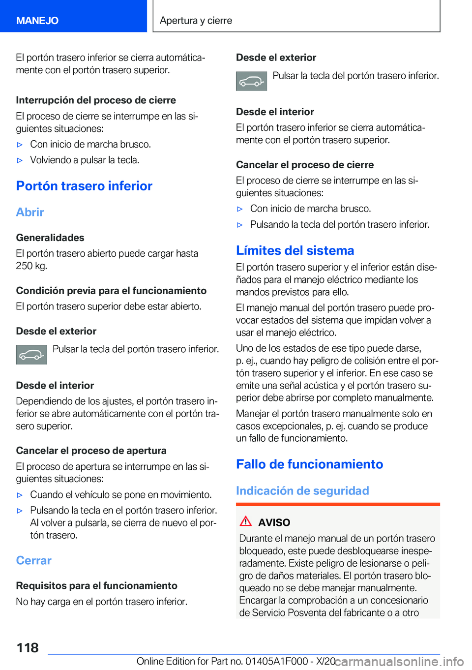 BMW X7 2021  Manuales de Empleo (in Spanish) �E�l��p�o�r�t�