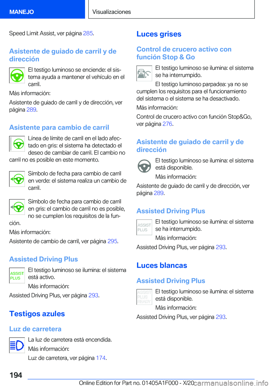 BMW X7 2021  Manuales de Empleo (in Spanish) �S�p�e�e�d��L�i�m�i�t��A�s�s�i�s�t�,��v�e�r��p�