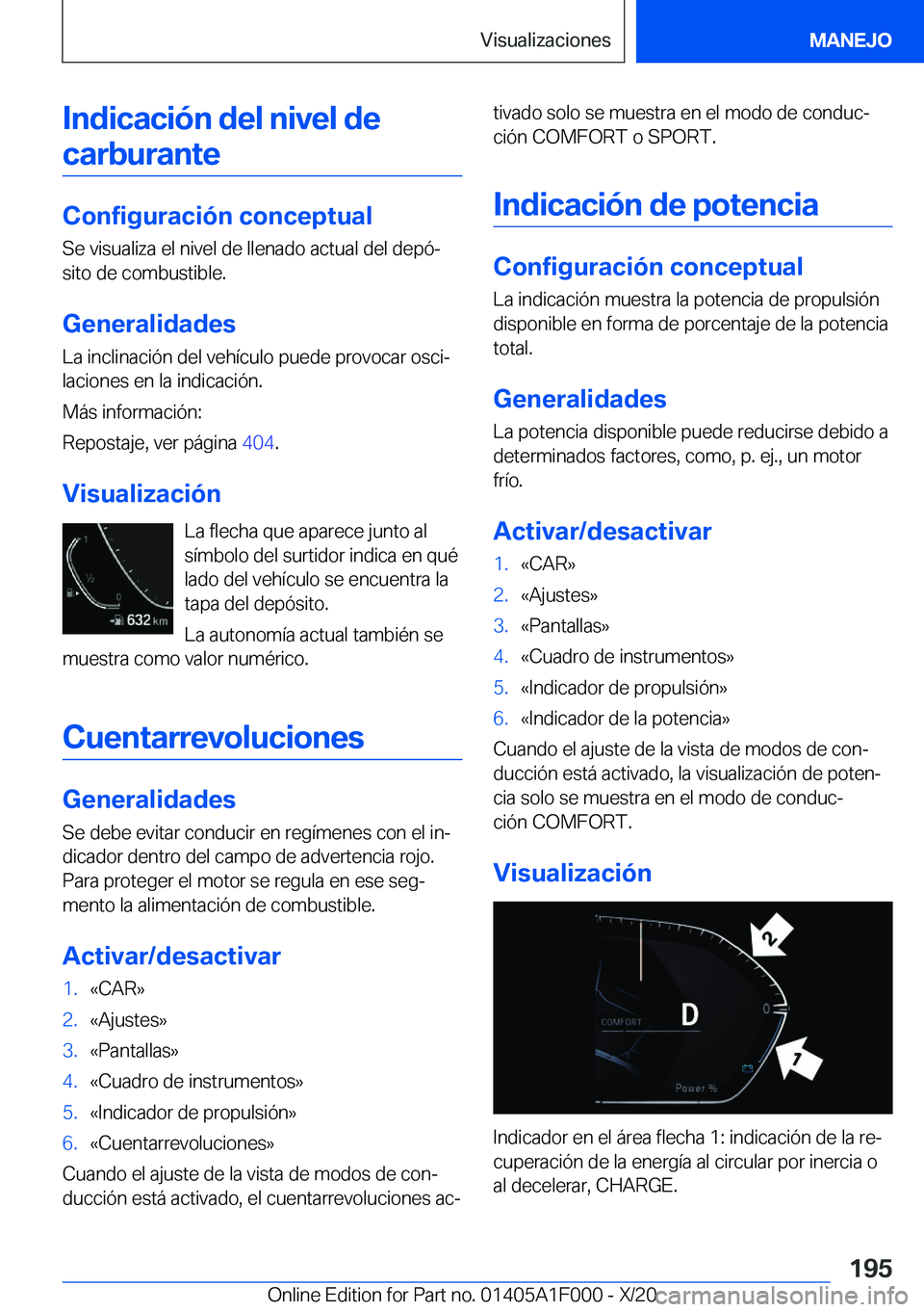 BMW X7 2021  Manuales de Empleo (in Spanish) �I�n�d�i�c�a�c�i�