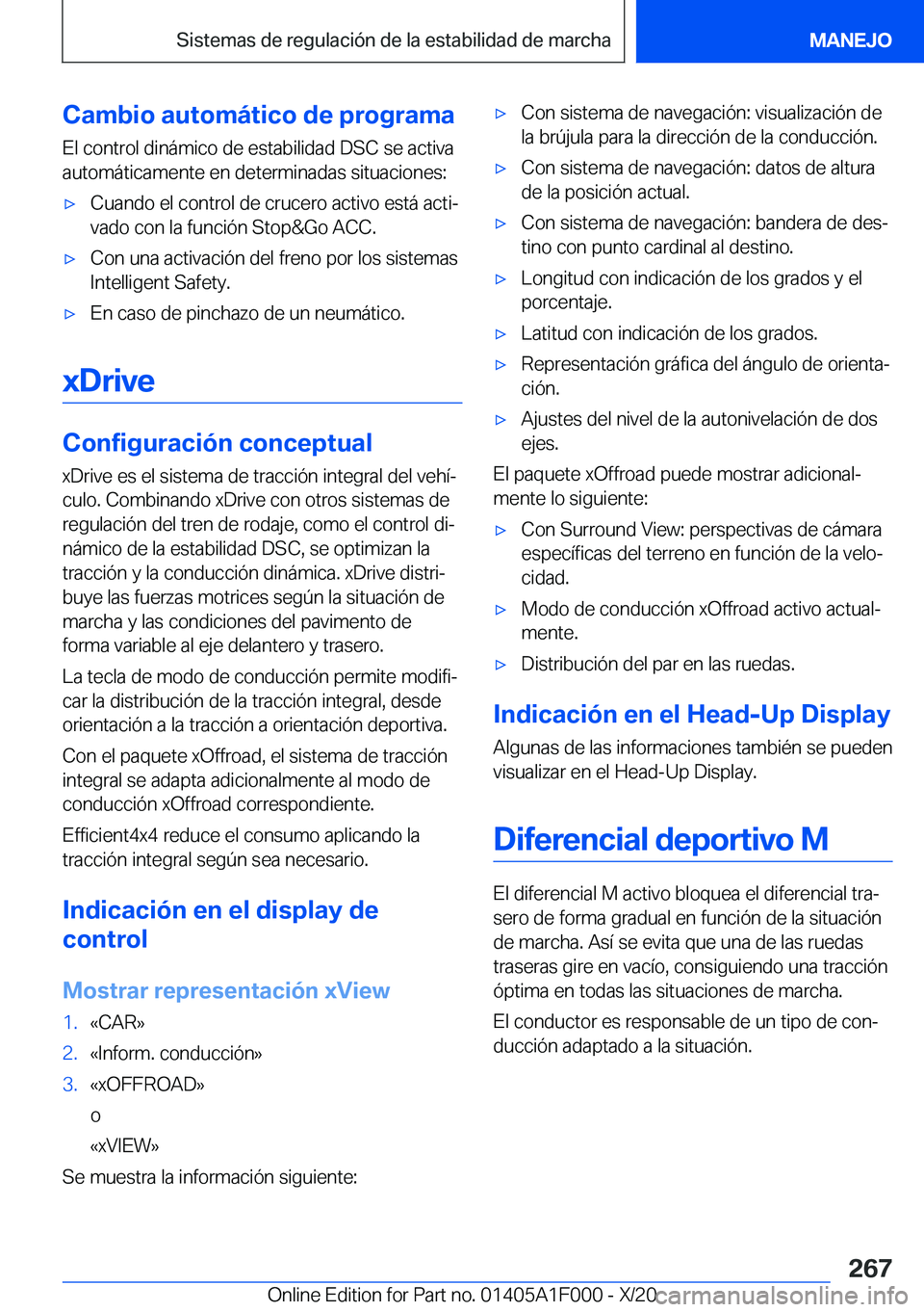 BMW X7 2021  Manuales de Empleo (in Spanish) �C�a�m�b�i�o��a�u�t�o�m�
