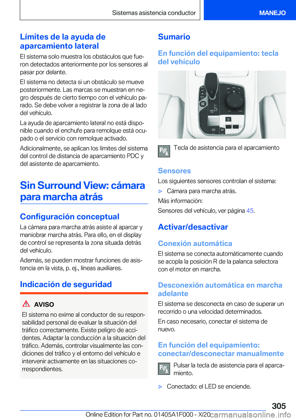 BMW X7 2021  Manuales de Empleo (in Spanish) �L�