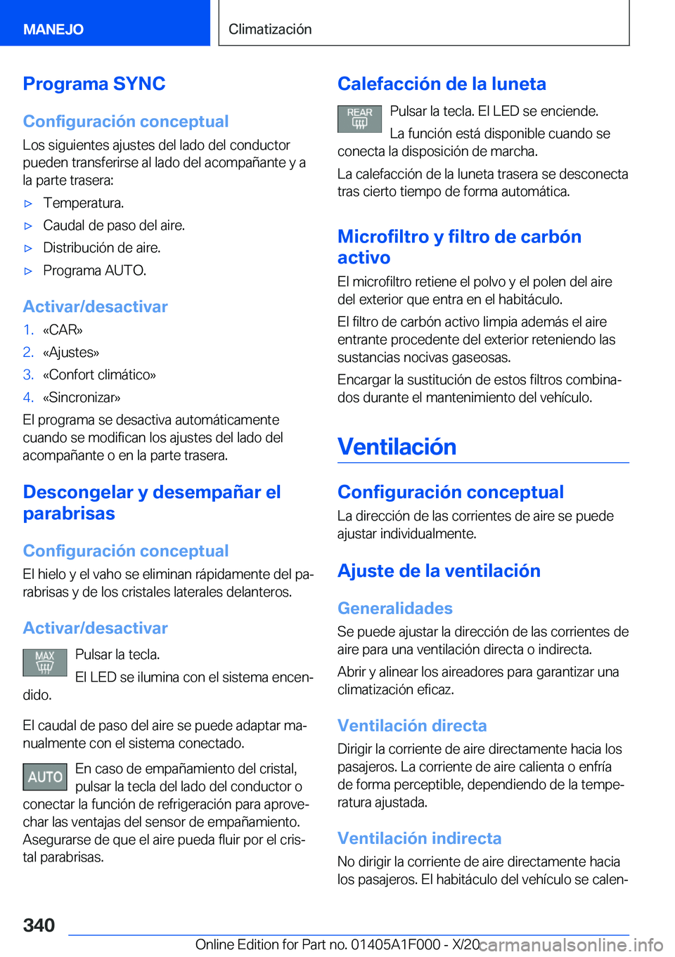 BMW X7 2021  Manuales de Empleo (in Spanish) �P�r�o�g�r�a�m�a��S�Y�N�C
�C�o�n�f�i�g�u�r�a�c�i�