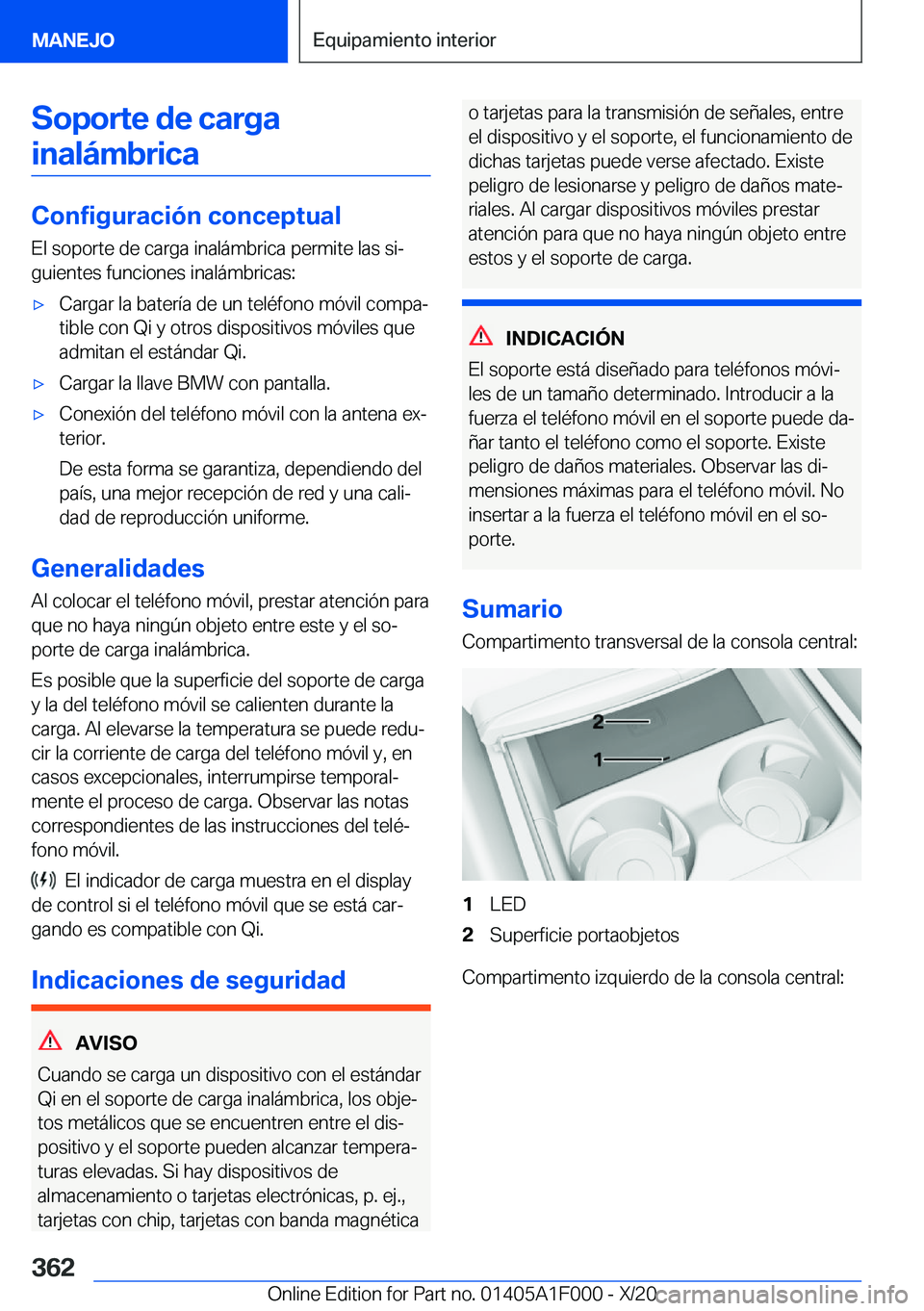 BMW X7 2021  Manuales de Empleo (in Spanish) �S�o�p�o�r�t�e��d�e��c�a�r�g�a�i�n�a�l�