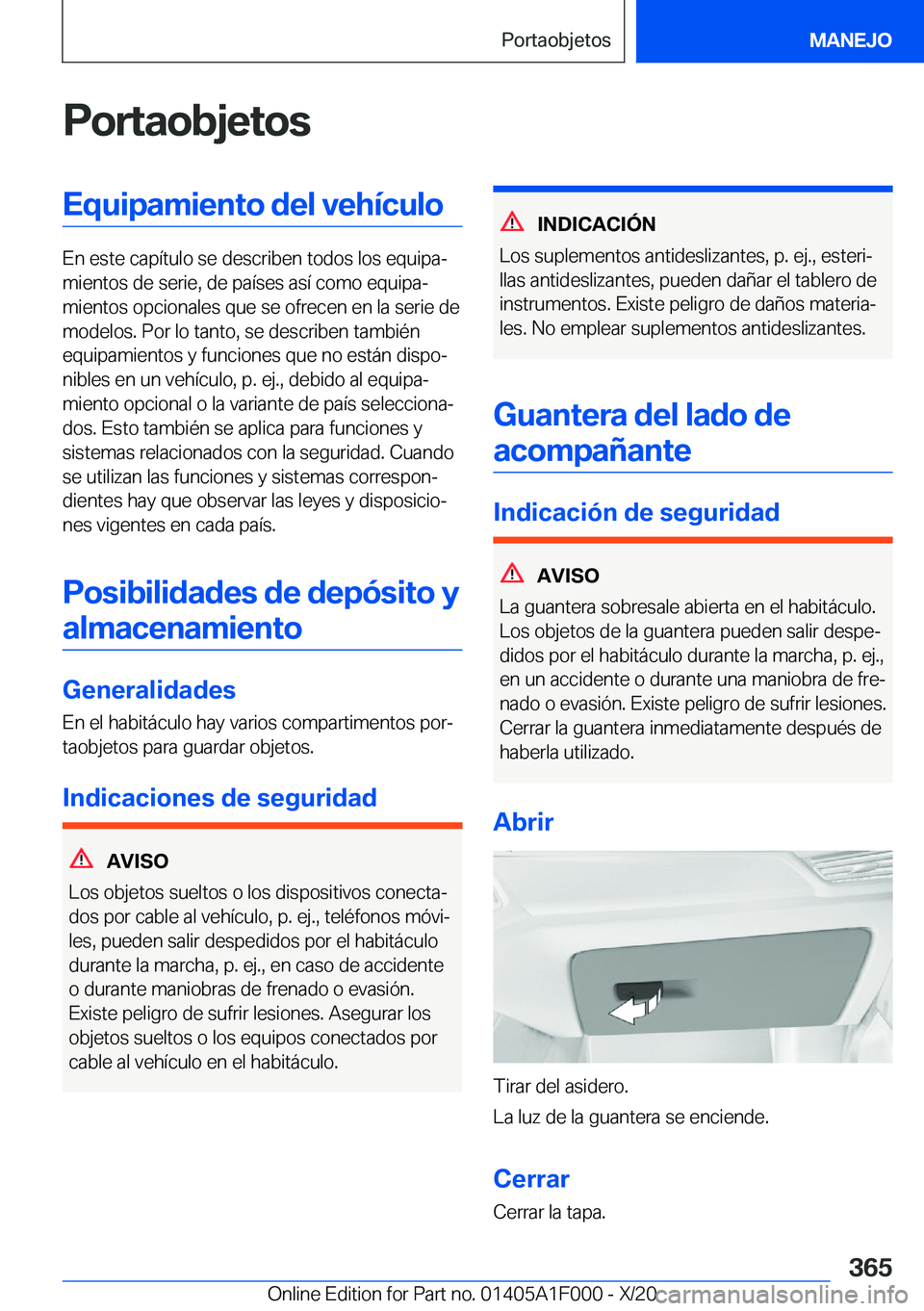 BMW X7 2021  Manuales de Empleo (in Spanish) �P�o�r�t�a�o�b�j�e�t�o�s�E�q�u�i�p�a�m�i�e�n�t�o��d�e�l��v�e�h�