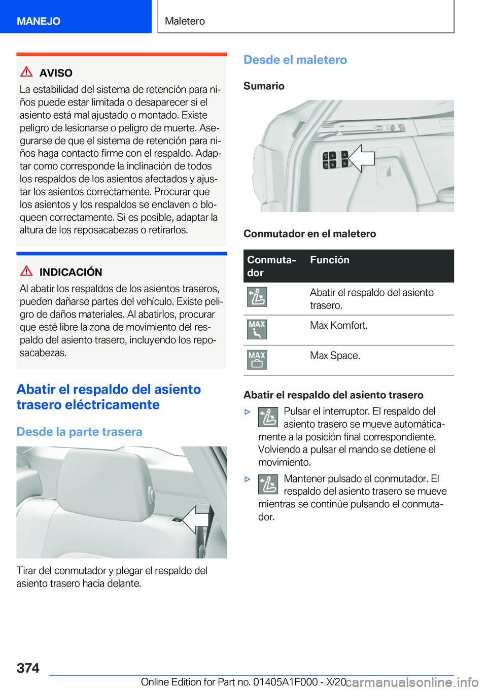 BMW X7 2021  Manuales de Empleo (in Spanish) �A�V�I�S�O
�L�a��e�s�t�a�b�i�l�i�d�a�d��d�e�l��s�i�s�t�e�m�a��d�e��r�e�t�e�n�c�i�