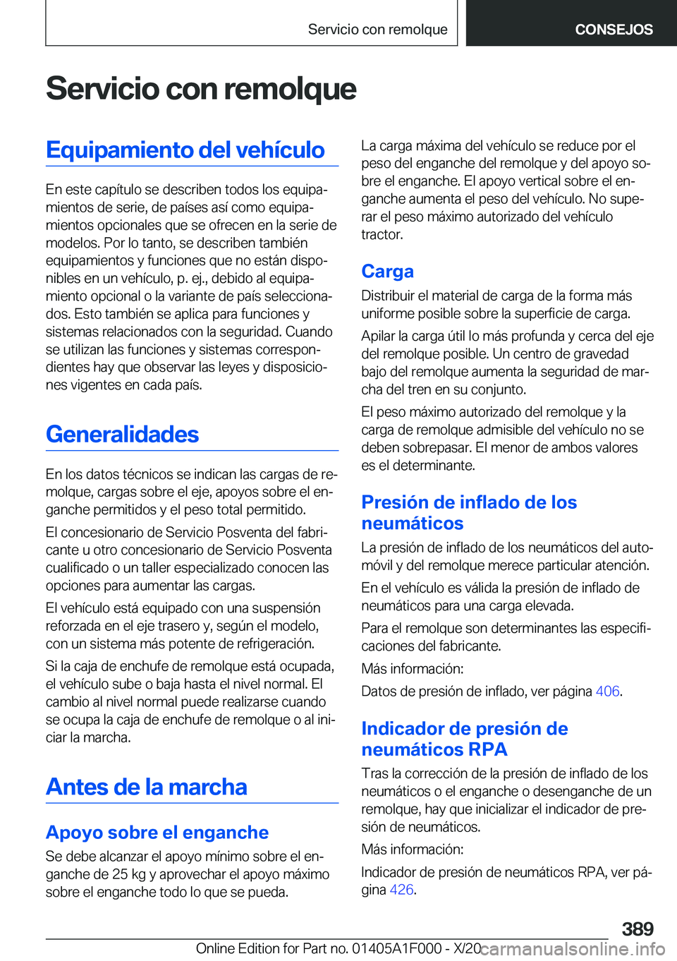 BMW X7 2021  Manuales de Empleo (in Spanish) �S�e�r�v�i�c�i�o��c�o�n��r�e�m�o�l�q�u�e�E�q�u�i�p�a�m�i�e�n�t�o��d�e�l��v�e�h�
