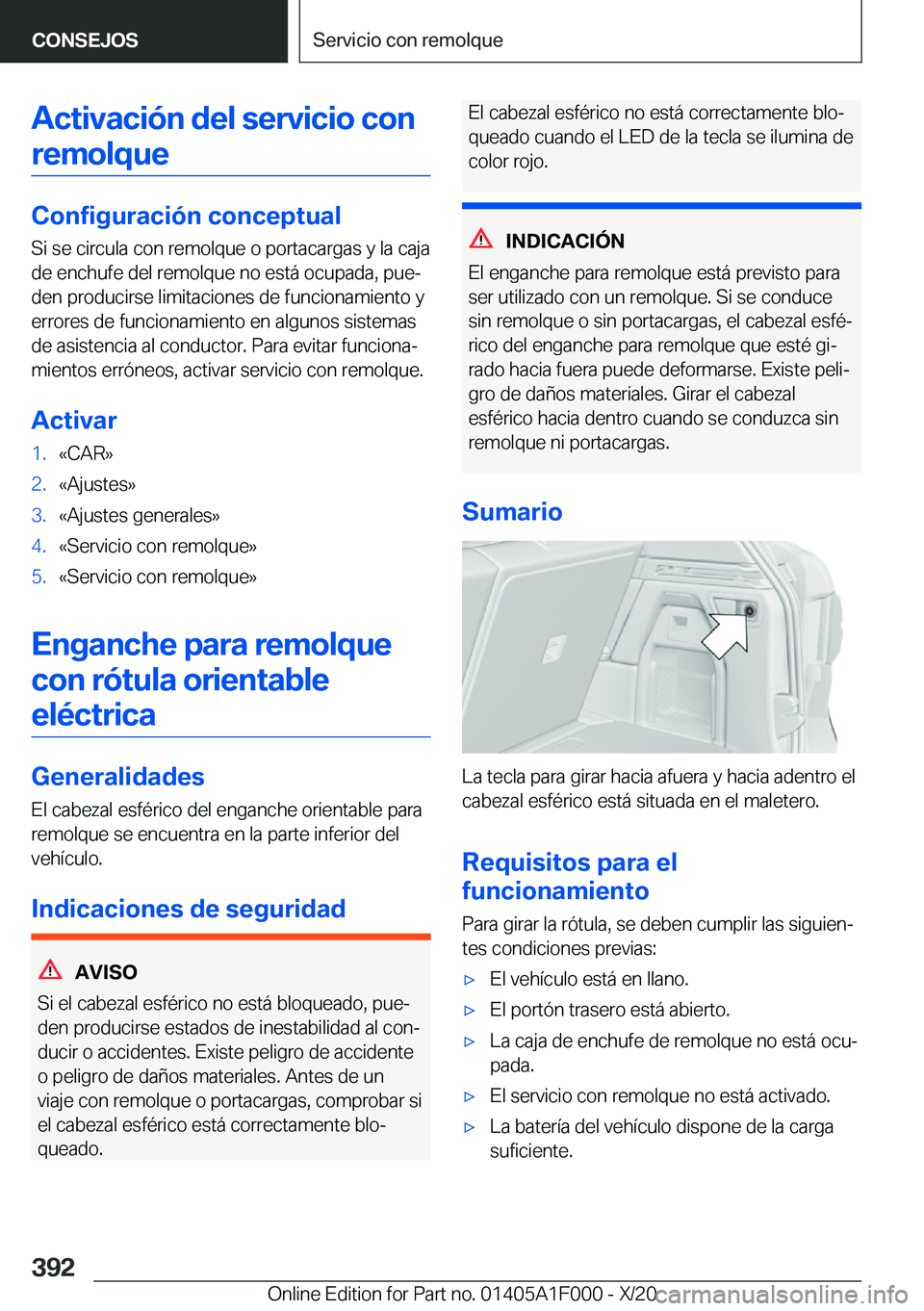BMW X7 2021  Manuales de Empleo (in Spanish) �A�c�t�i�v�a�c�i�