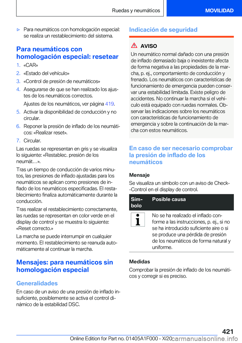 BMW X7 2021  Manuales de Empleo (in Spanish) x�P�a�r�a��n�e�u�m�