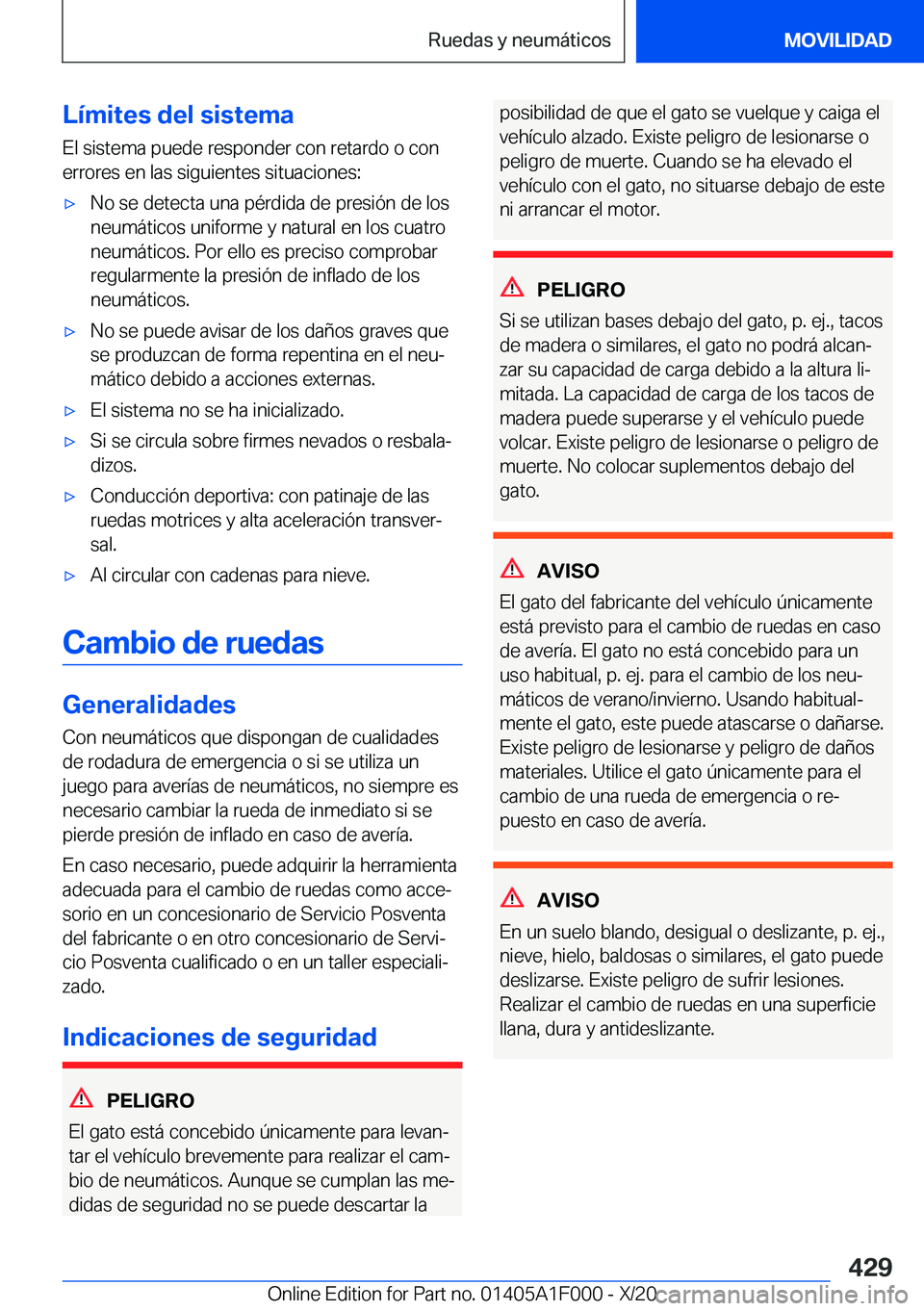 BMW X7 2021  Manuales de Empleo (in Spanish) �L�