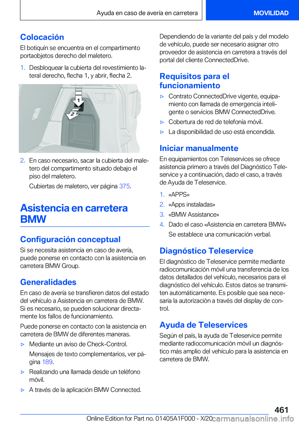 BMW X7 2021  Manuales de Empleo (in Spanish) �C�o�l�o�c�a�c�i�