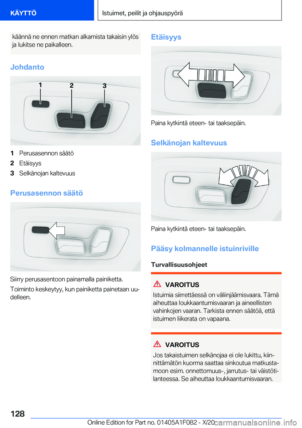 BMW X7 2021  Omistajan Käsikirja (in Finnish) �k�