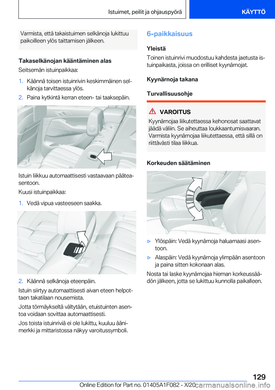 BMW X7 2021  Omistajan Käsikirja (in Finnish) �V�a�r�m�i�s�t�a�,��e�t�t�