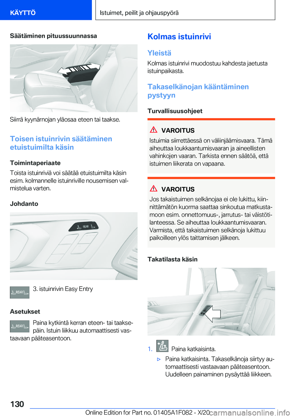 BMW X7 2021  Omistajan Käsikirja (in Finnish) �S�