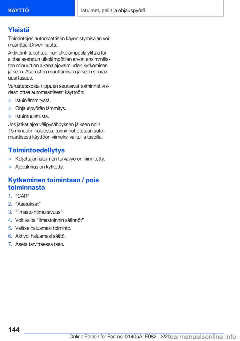 BMW X7 2021  Omistajan Käsikirja (in Finnish) �Y�l�e�i�s�t�