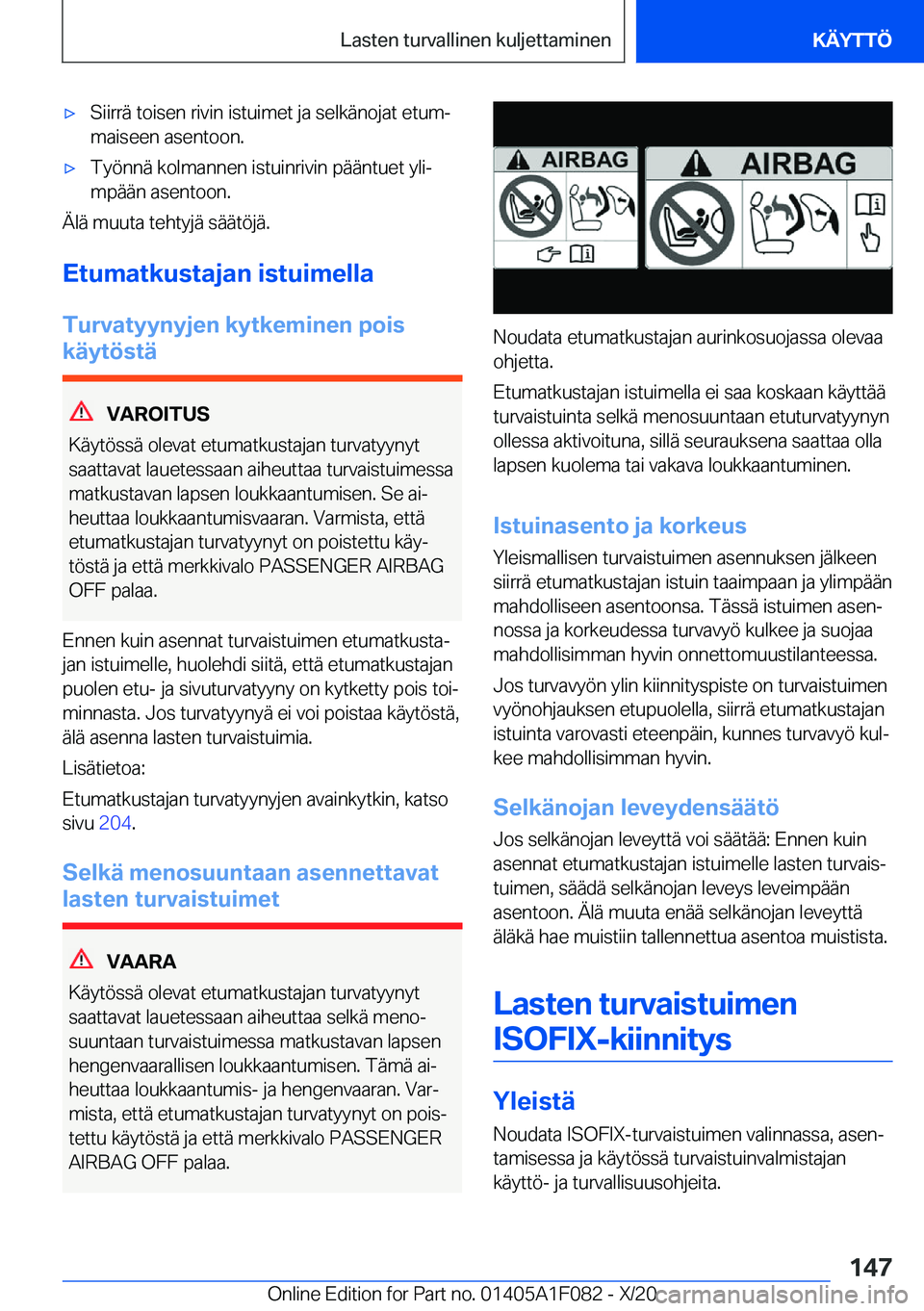 BMW X7 2021  Omistajan Käsikirja (in Finnish) 'x�S�i�i�r�r�