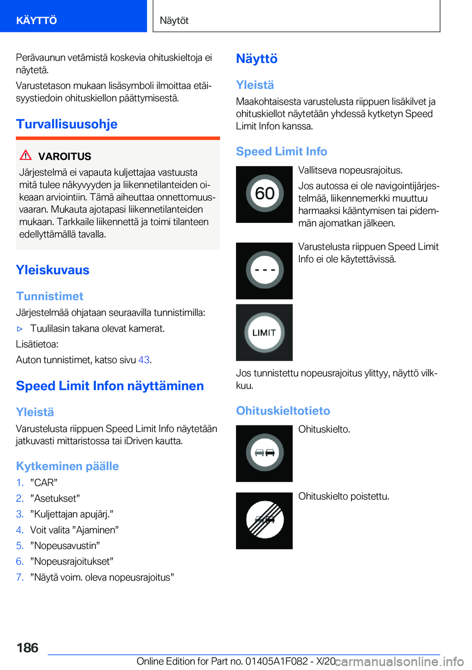 BMW X7 2021  Omistajan Käsikirja (in Finnish) �P�e�r�