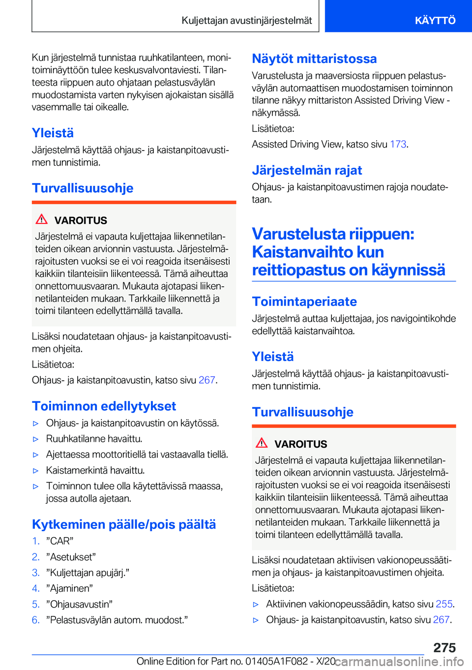 BMW X7 2021  Omistajan Käsikirja (in Finnish) �K�u�n��j�