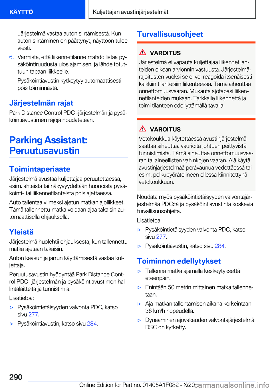 BMW X7 2021  Omistajan Käsikirja (in Finnish) �J�