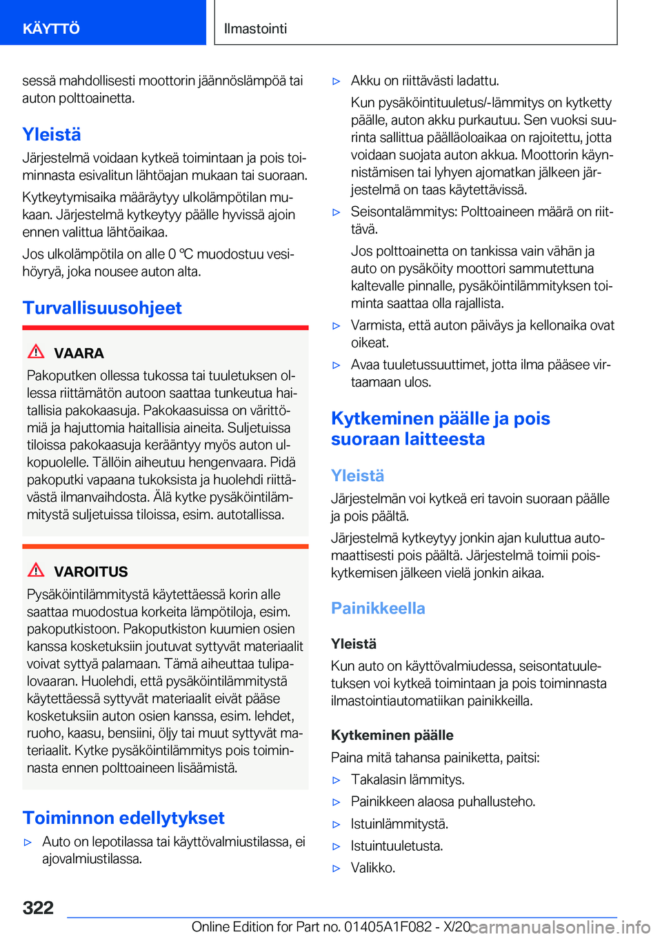 BMW X7 2021  Omistajan Käsikirja (in Finnish) �s�e�s�s�