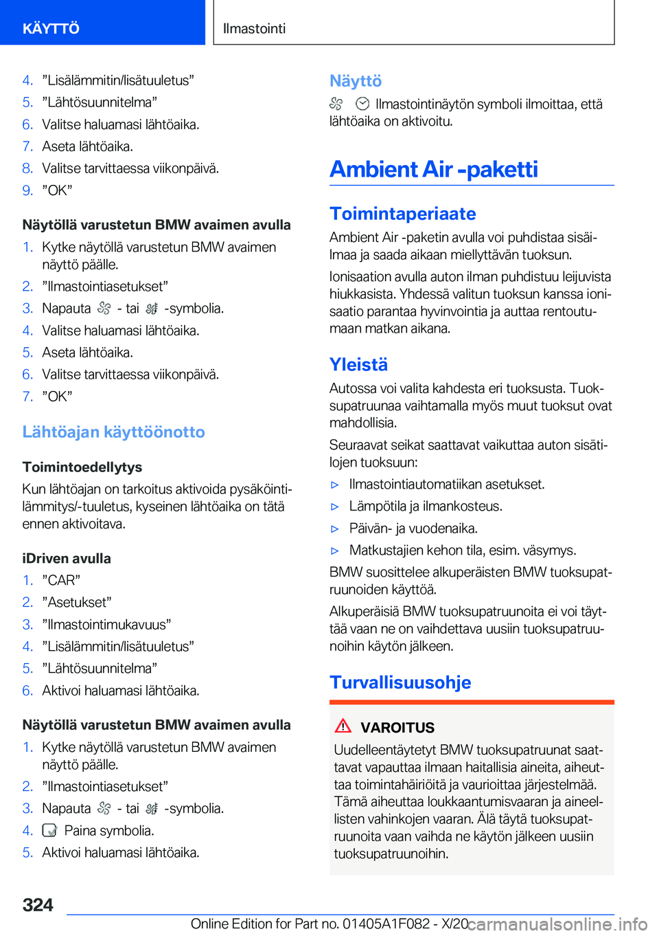 BMW X7 2021  Omistajan Käsikirja (in Finnish) �4�.w�L�i�s�
