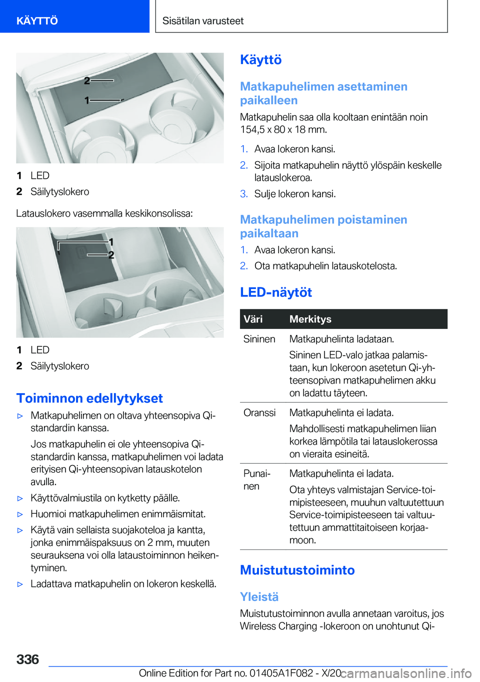 BMW X7 2021  Omistajan Käsikirja (in Finnish) �1�L�E�D�2�S�