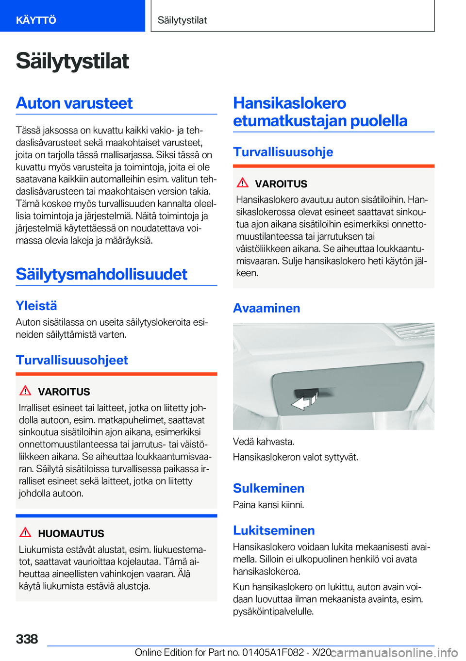 BMW X7 2021  Omistajan Käsikirja (in Finnish) �S�