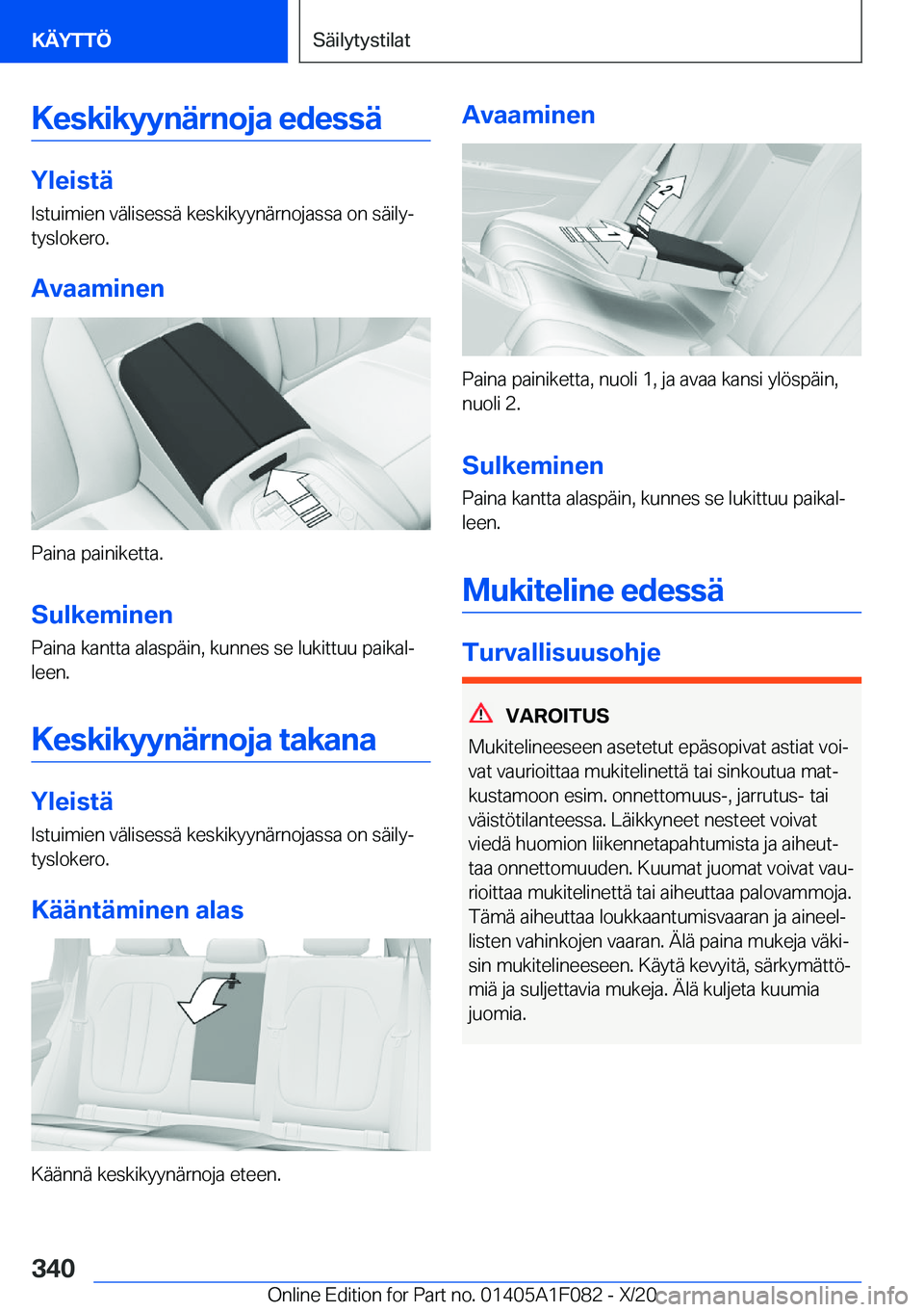 BMW X7 2021  Omistajan Käsikirja (in Finnish) �K�e�s�k�i�k�y�y�n�