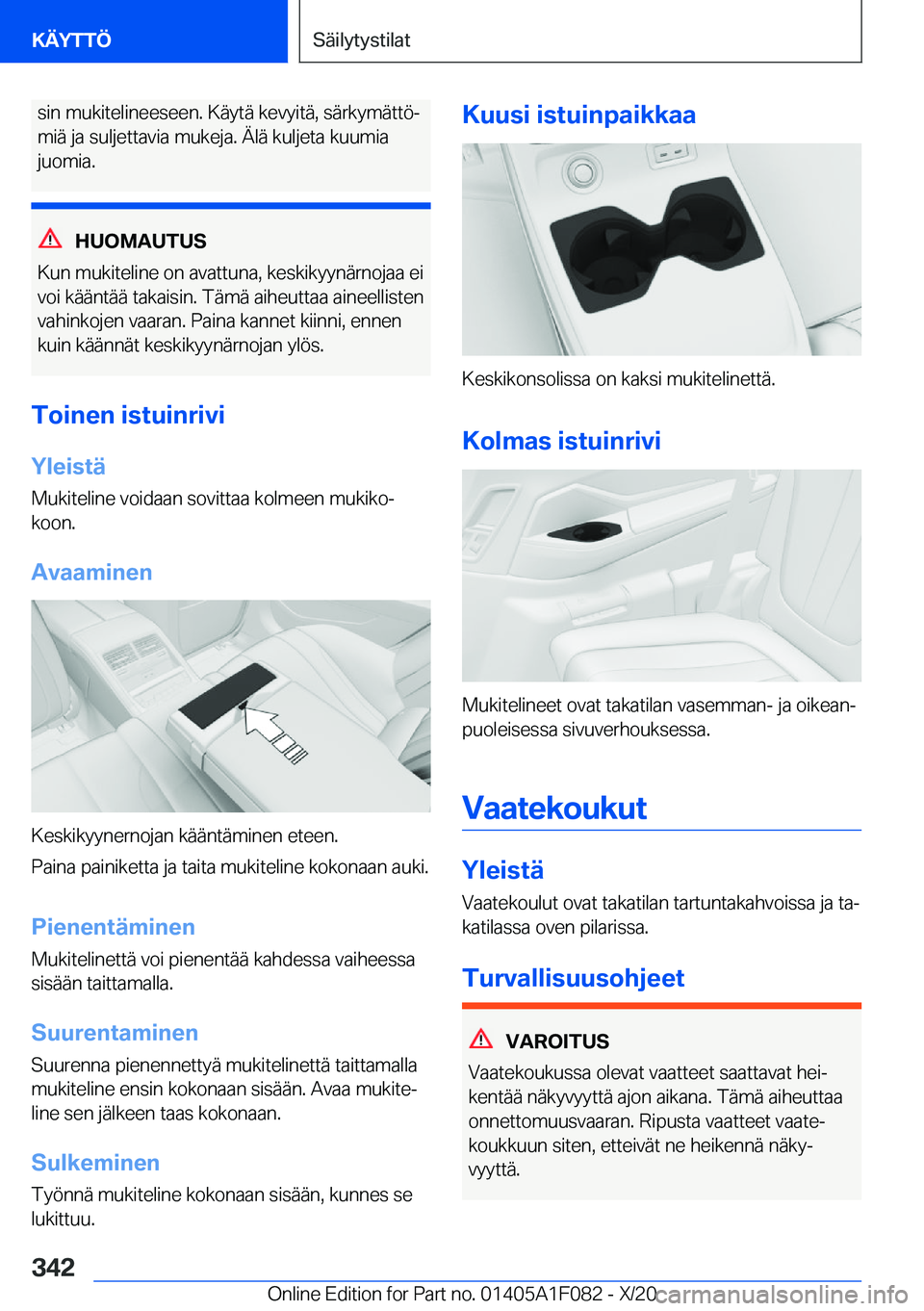 BMW X7 2021  Omistajan Käsikirja (in Finnish) �s�i�n��m�u�k�i�t�e�l�i�n�e�e�s�e�e�n�.��K�
