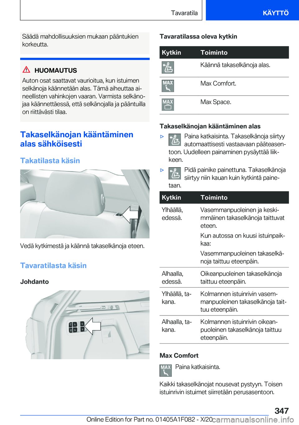 BMW X7 2021  Omistajan Käsikirja (in Finnish) �S�