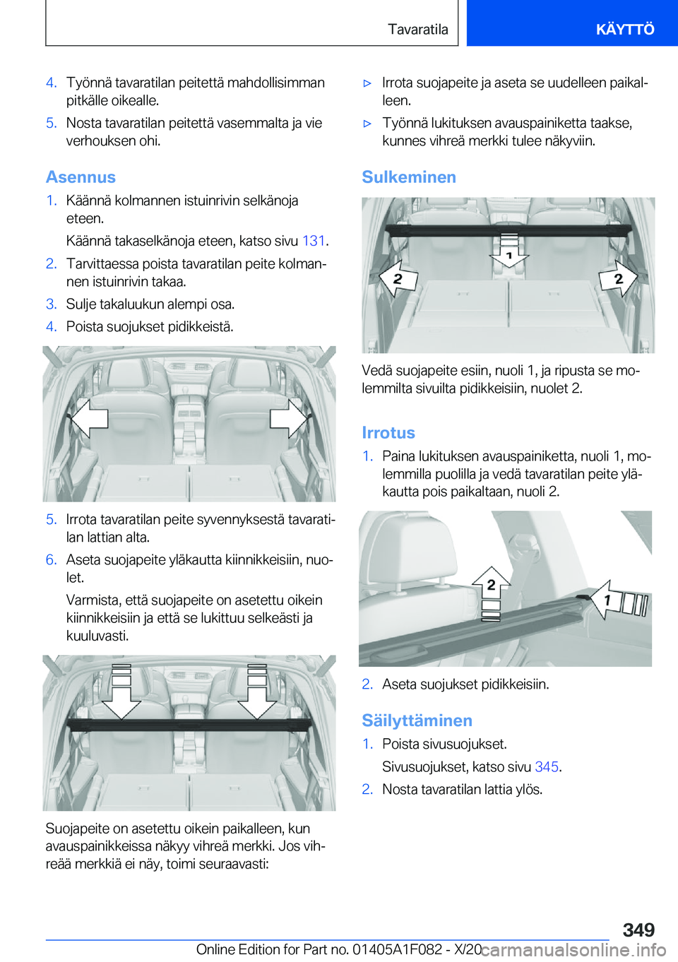 BMW X7 2021  Omistajan Käsikirja (in Finnish) �4�.�T�y�