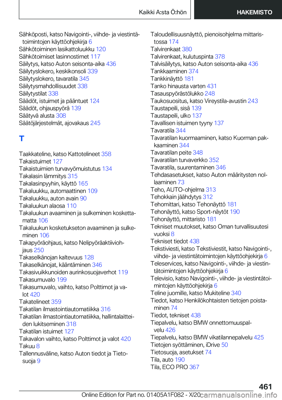BMW X7 2021  Omistajan Käsikirja (in Finnish) �S�
