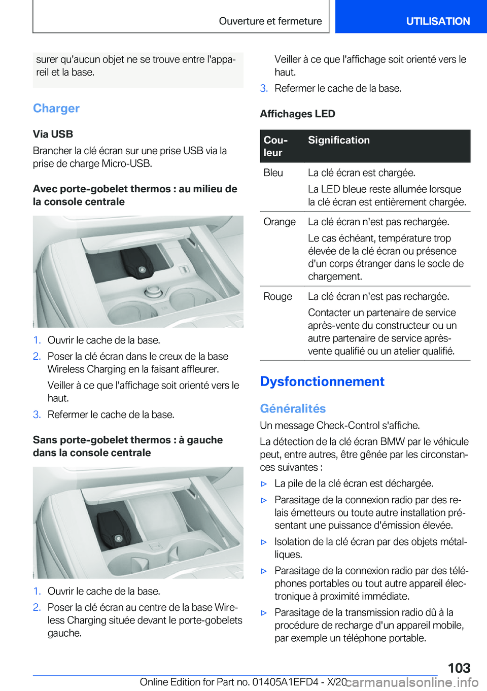 BMW X7 2021  Notices Demploi (in French) �s�u�r�e�r��q�u�'�a�u�c�u�n��o�b�j�e�t��n�e��s�e��t�r�o�u�v�e��e�n�t�r�e��l�'�a�p�p�aj
�r�e�i�l��e�t��l�a��b�a�s�e�.
�C�h�a�r�g�e�r
�V�i�a��U�S�B
�B�r�a�n�c�h�e�r��l�a��c�l�é��