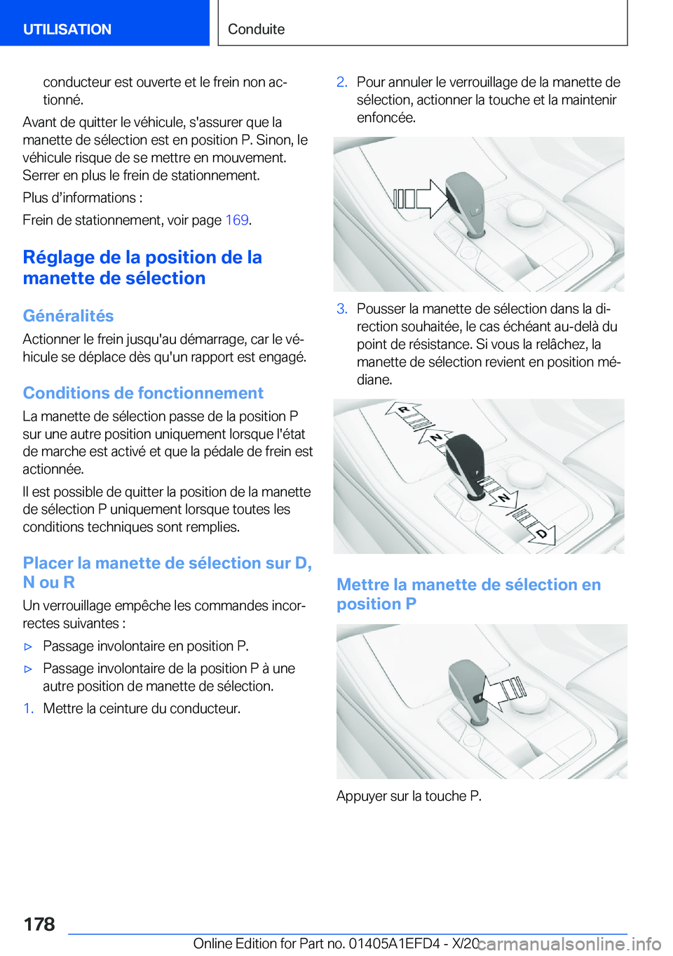 BMW X7 2021  Notices Demploi (in French) �c�o�n�d�u�c�t�e�u�r��e�s�t��o�u�v�e�r�t�e��e�t��l�e��f�r�e�i�n��n�o�n��a�cj
�t�i�o�n�n�é�.
�A�v�a�n�t��d�e��q�u�i�t�t�e�r��l�e��v�é�h�i�c�u�l�e�,��s�'�a�s�s�u�r�e�r��q�u�e��l�a �