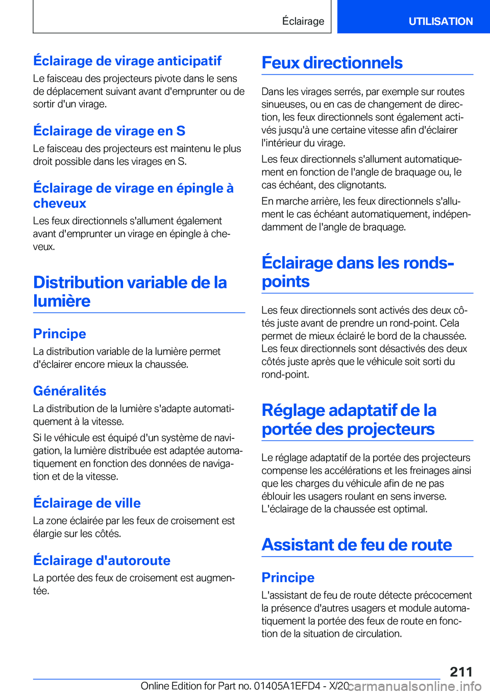 BMW X7 2021  Notices Demploi (in French) �