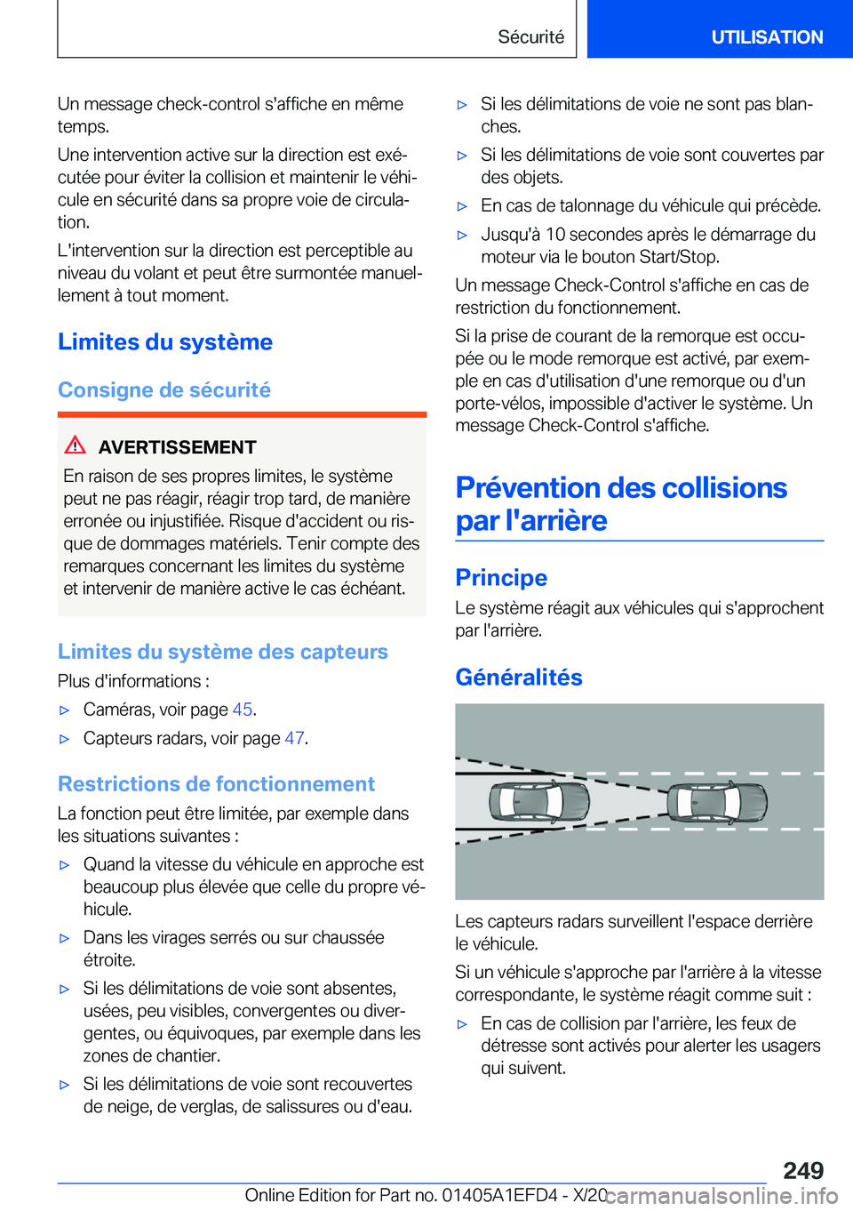 BMW X7 2021  Notices Demploi (in French) �U�n��m�e�s�s�a�g�e��c�h�e�c�k�-�c�o�n�t�r�o�l��s�'�a�f�f�i�c�h�e��e�n��m�ê�m�e
�t�e�m�p�s�.
�U�n�e��i�n�t�e�r�v�e�n�t�i�o�n��a�c�t�i�v�e��s�u�r��l�a��d�i�r�e�c�t�i�o�n��e�s�t��e�x�é