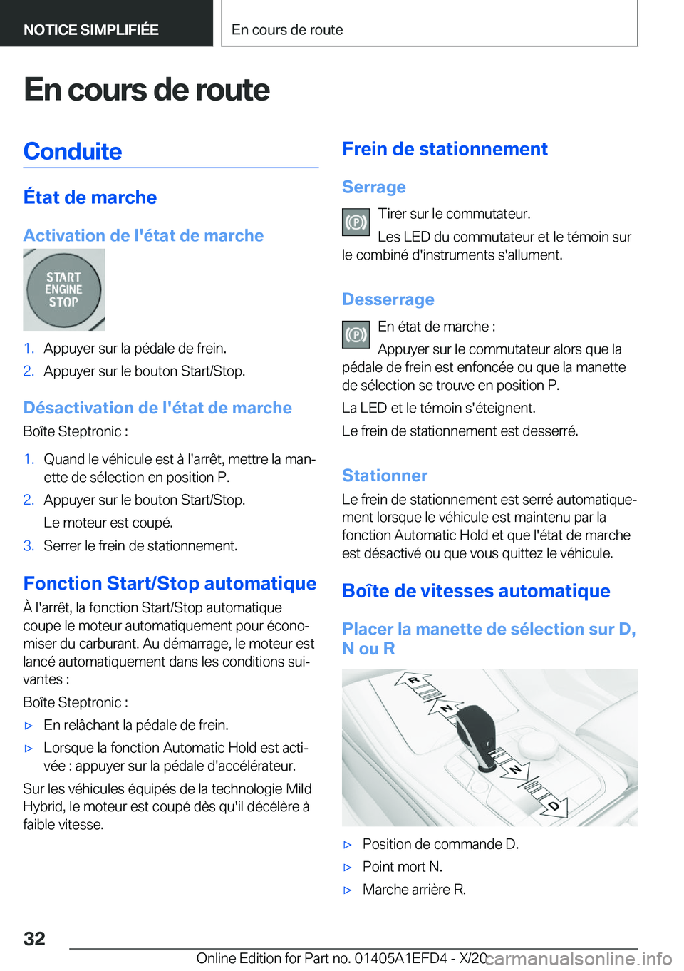BMW X7 2021  Notices Demploi (in French) �E�n��c�o�u�r�s��d�e��r�o�u�t�e�C�o�n�d�u�i�t�e
�