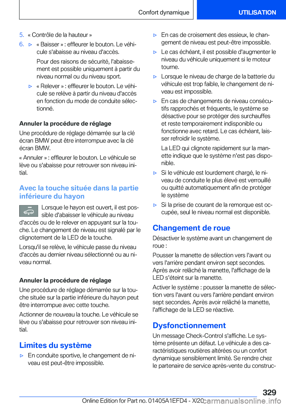 BMW X7 2021  Notices Demploi (in French) �5�.�k��C�o�n�t�r�