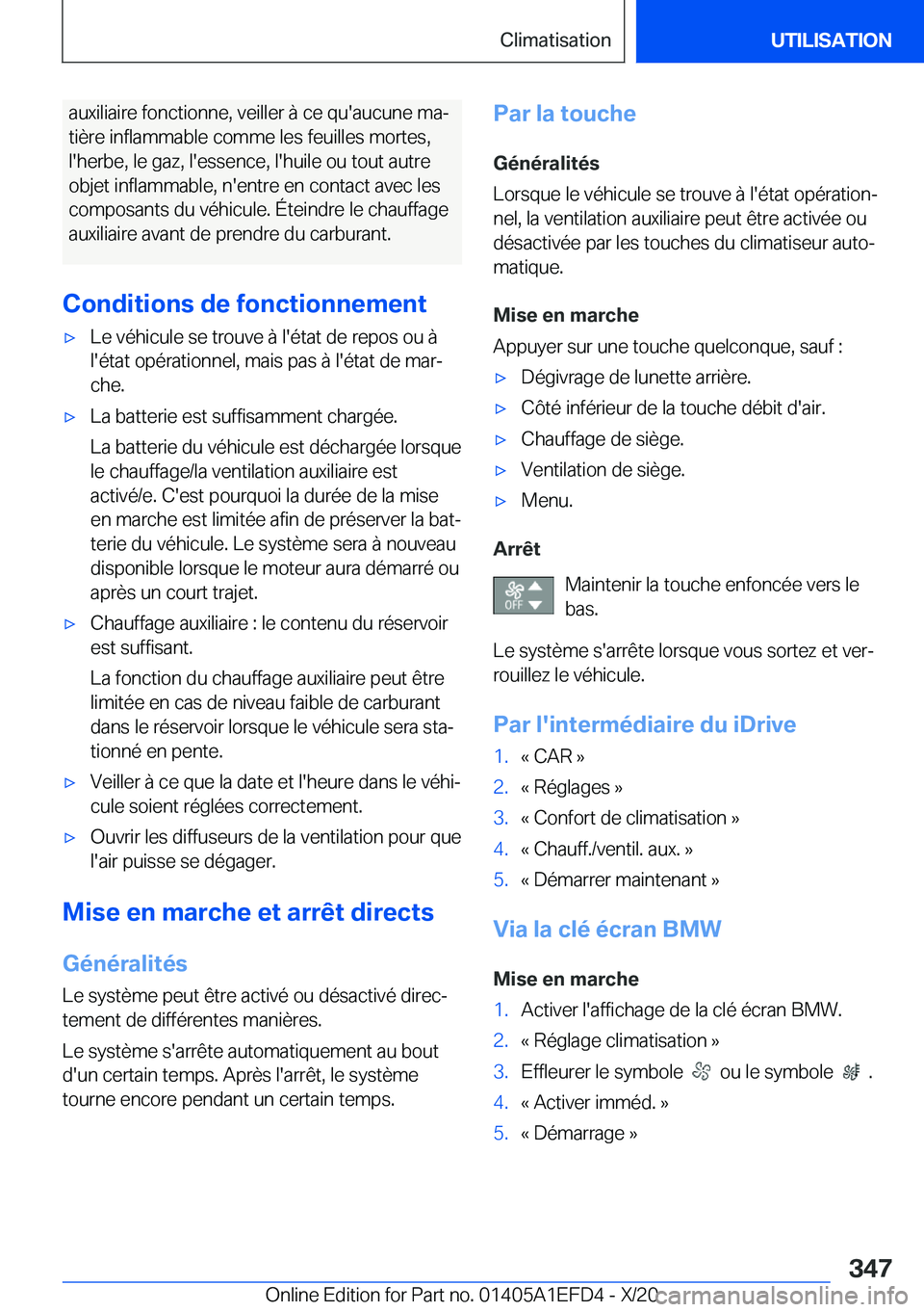 BMW X7 2021  Notices Demploi (in French) �a�u�x�i�l�i�a�i�r�e��f�o�n�c�t�i�o�n�n�e�,��v�e�i�l�l�e�r��
