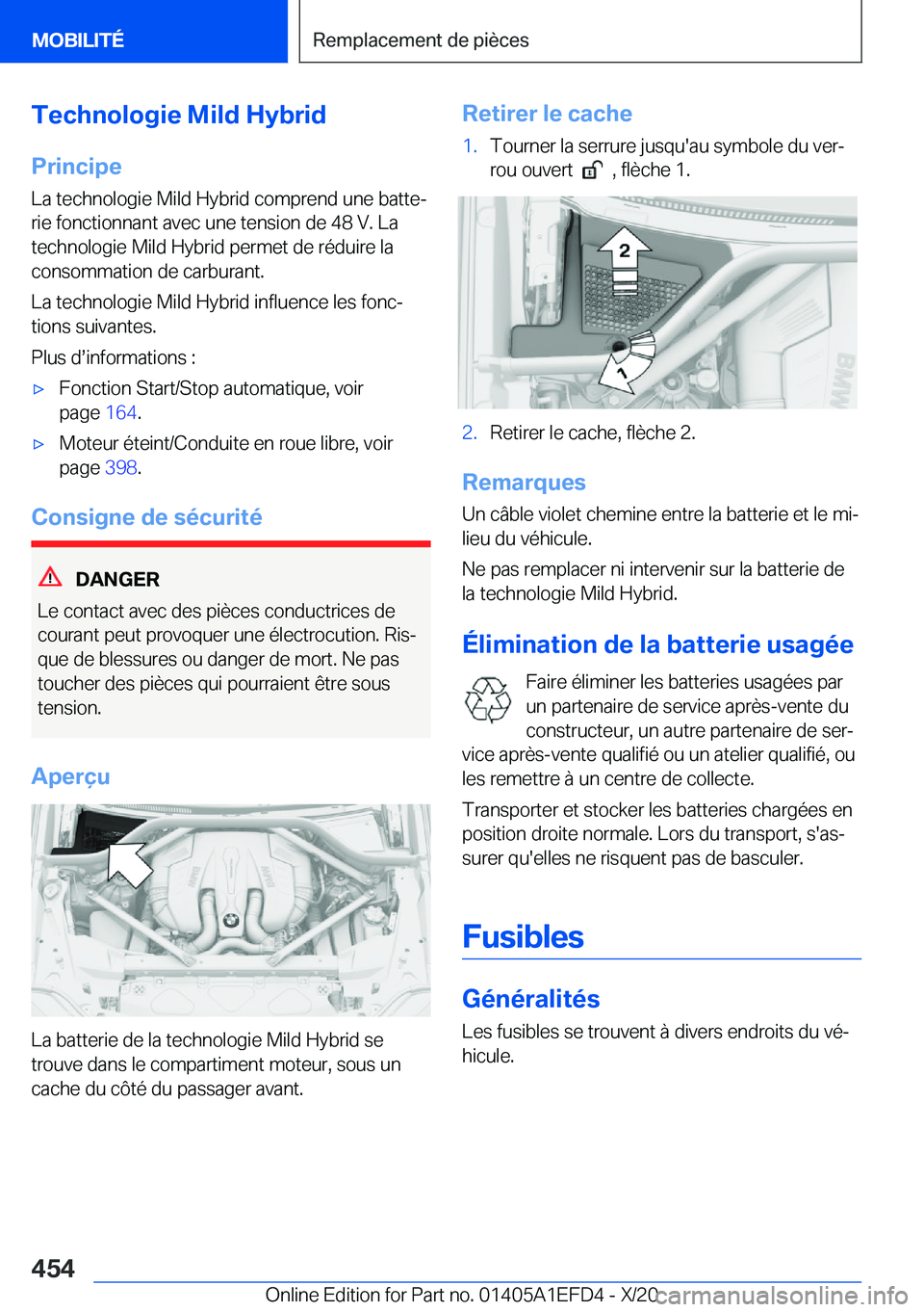 BMW X7 2021  Notices Demploi (in French) �T�e�c�h�n�o�l�o�g�i�e��M�i�l�d��H�y�b�r�i�d�P�r�i�n�c�i�p�e
�L�a��t�e�c�h�n�o�l�o�g�i�e��M�i�l�d��H�y�b�r�i�d��c�o�m�p�r�e�n�d��u�n�e��b�a�t�t�ej
�r�i�e��f�o�n�c�t�i�o�n�n�a�n�t��a�v�e�c�