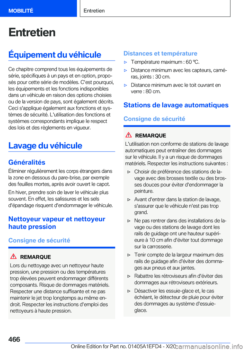 BMW X7 2021  Notices Demploi (in French) �E�n�t�r�e�t�i�e�n�