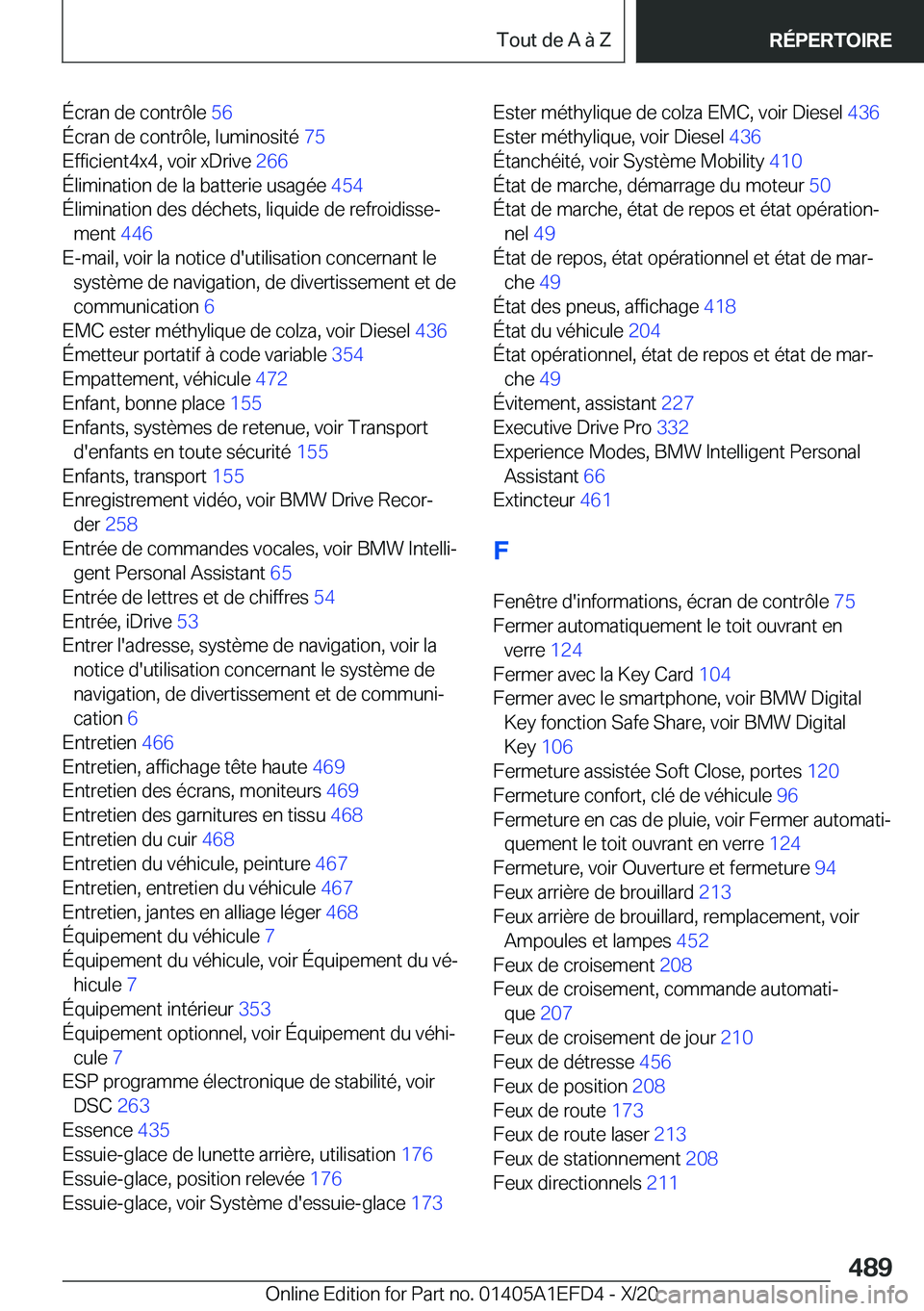 BMW X7 2021  Notices Demploi (in French) �
