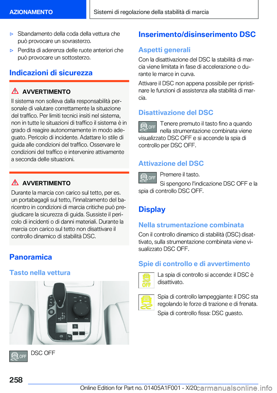 BMW X7 2021  Libretti Di Uso E manutenzione (in Italian) 'x�S�b�a�n�d�a�m�e�n�t�o��d�e�l�l�a��c�o�d�a��d�e�l�l�a��v�e�t�t�u�r�a��c�h�e
�p�u�